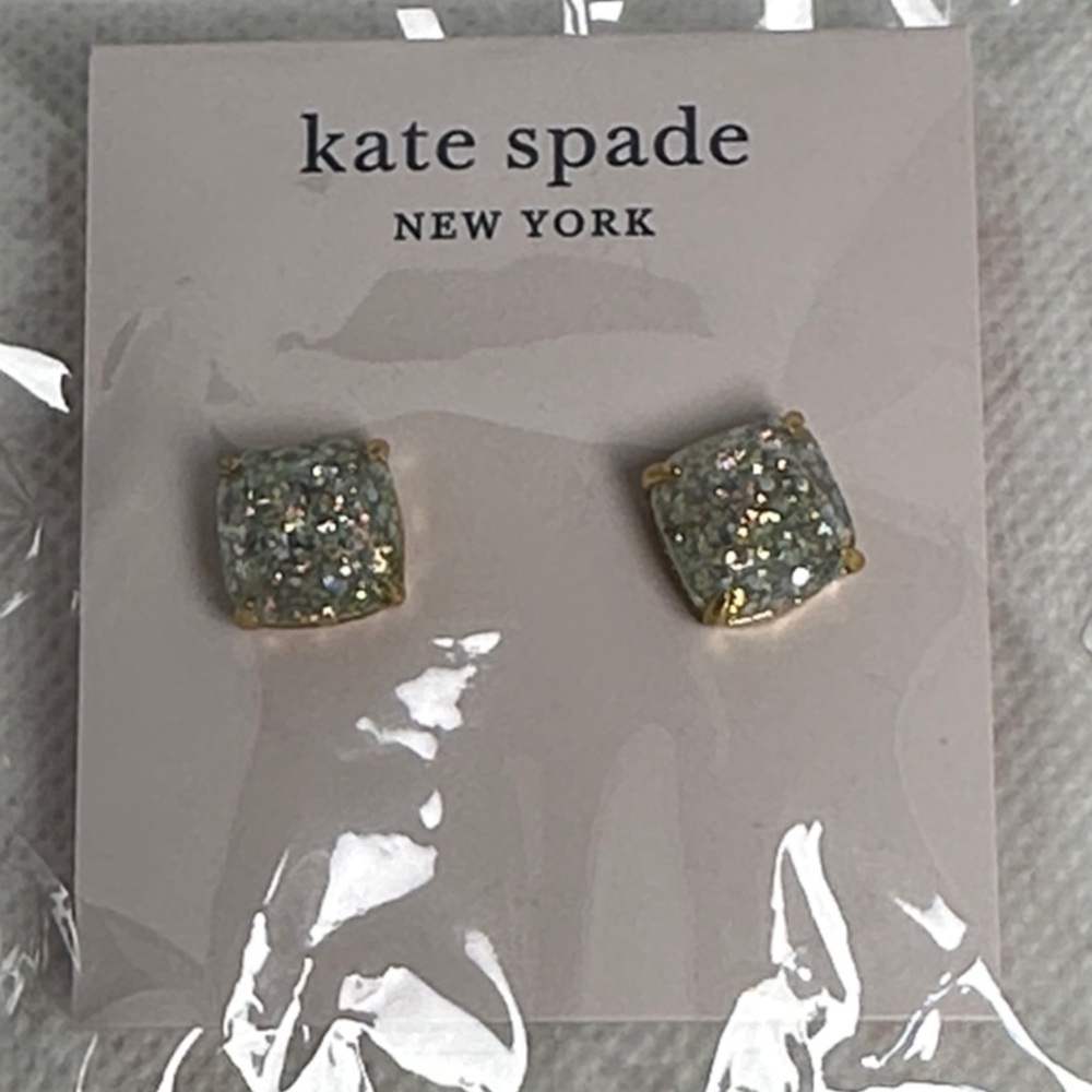 Kate Spade Gold-tone Iridescent Stud Earrings NWT